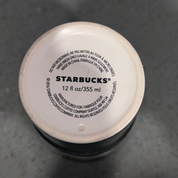 Starbucks Ceramic Tumbler Matte Charcoal Black Dark Gray Starbucks 2016 12 oz - Picture 5 of 5